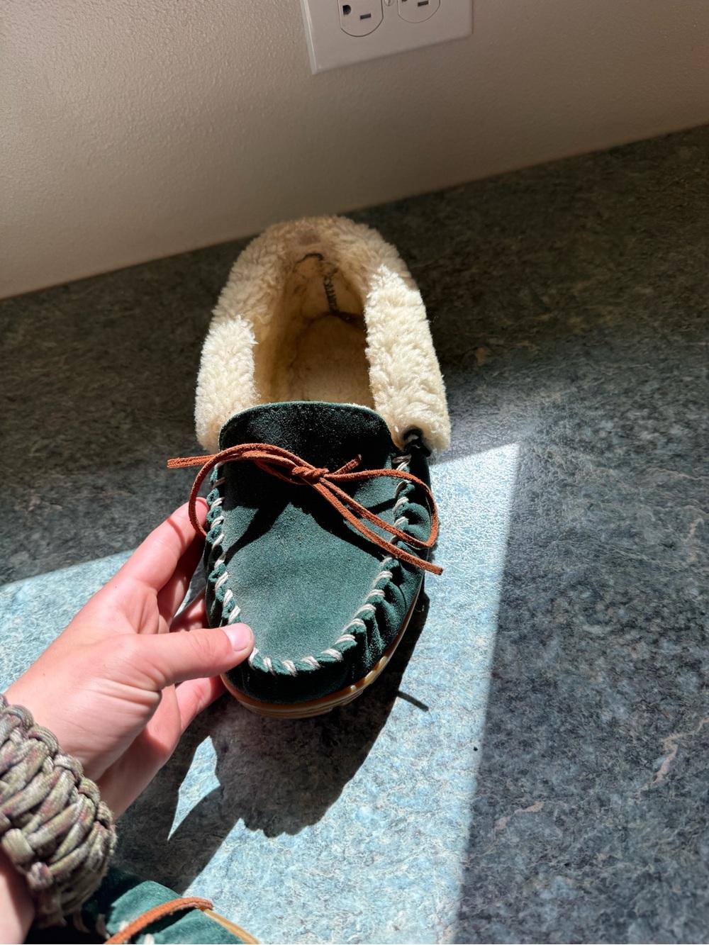 L.L bean Sherpa slippers